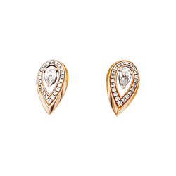 Boucles d'oreilles Puces MESSIKA "Fiery" en or rose et diamants - Castafiore