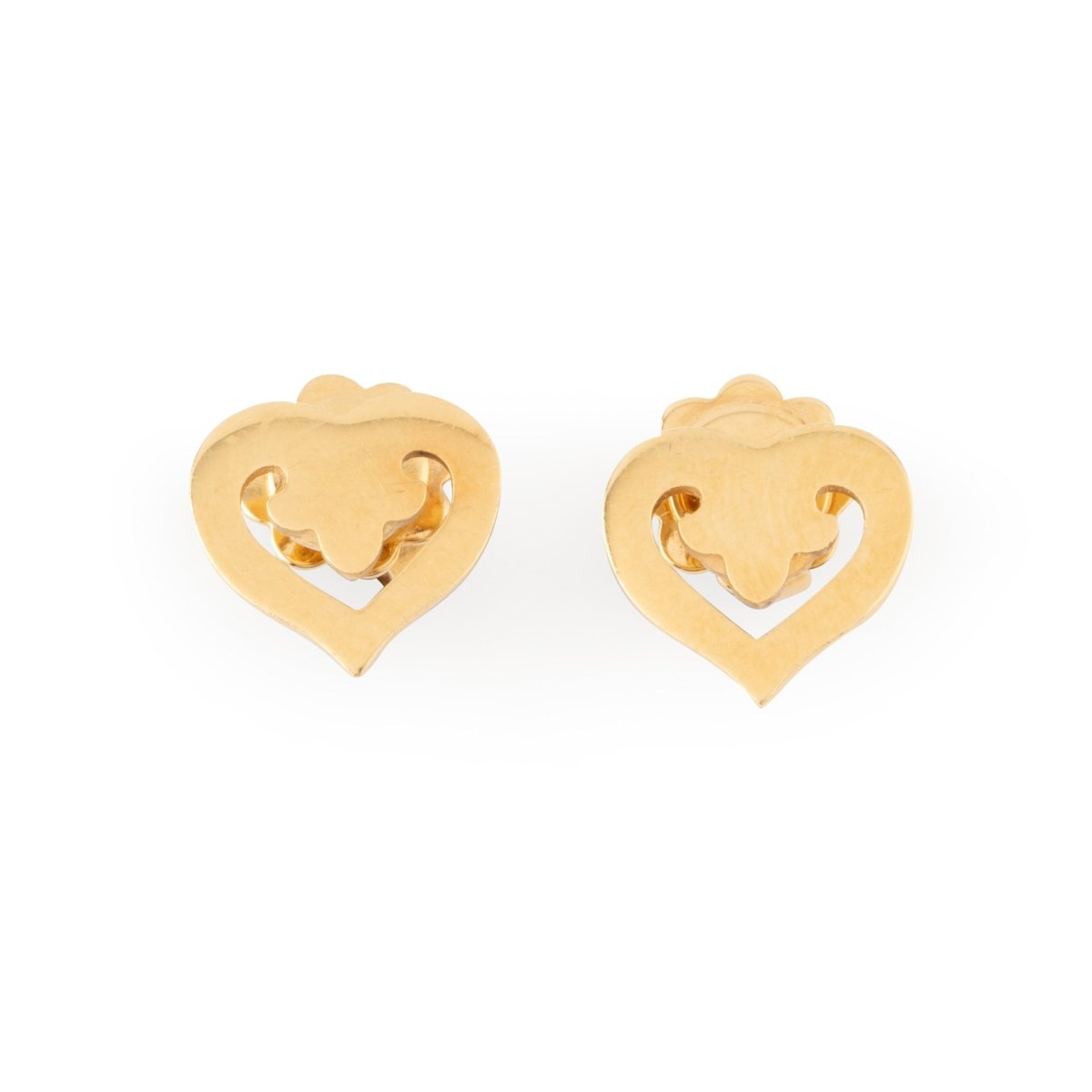 Boucles d'oreilles Puces O.J PERRIN en or jaune - Castafiore