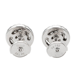 Boucles d'oreilles Puces Or blanc Diamant - Castafiore
