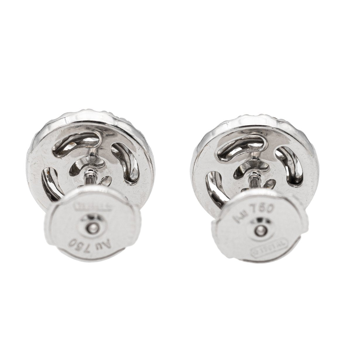 Boucles d'oreilles Puces Or blanc Diamant - Castafiore