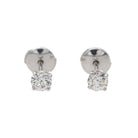 Boucles d'oreilles Puces Or blanc Diamant - Castafiore