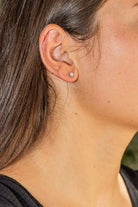 Boucles d'oreilles Puces Or blanc Diamant - Castafiore