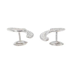 Boucles d'oreilles Puces Or blanc Diamant - Castafiore