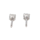 Boucles d'oreilles Puces Or blanc Diamant - Castafiore