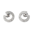 Boucles d'oreilles Puces Or blanc Diamant - Castafiore