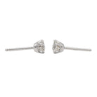 Boucles d'oreilles Puces Or blanc Diamant - Castafiore