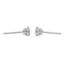Boucles d'oreilles Puces Or blanc Diamant - Castafiore