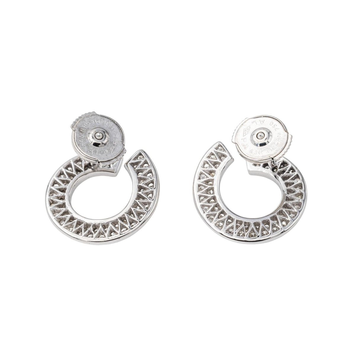 Boucles d'oreilles Puces Or blanc Diamant - Castafiore