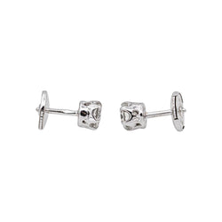 Boucles d'oreilles Puces Or blanc Diamant - Castafiore