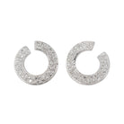 Boucles d'oreilles Puces Or blanc Diamant - Castafiore