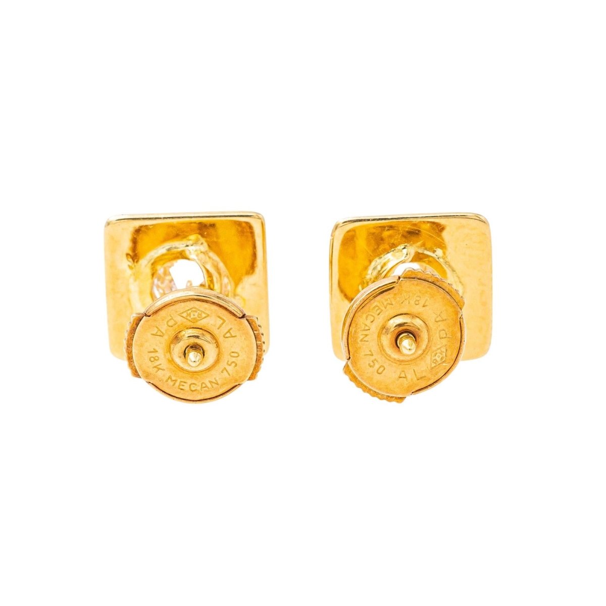 Boucles d'oreilles Puces Or jaune Diamant - Castafiore
