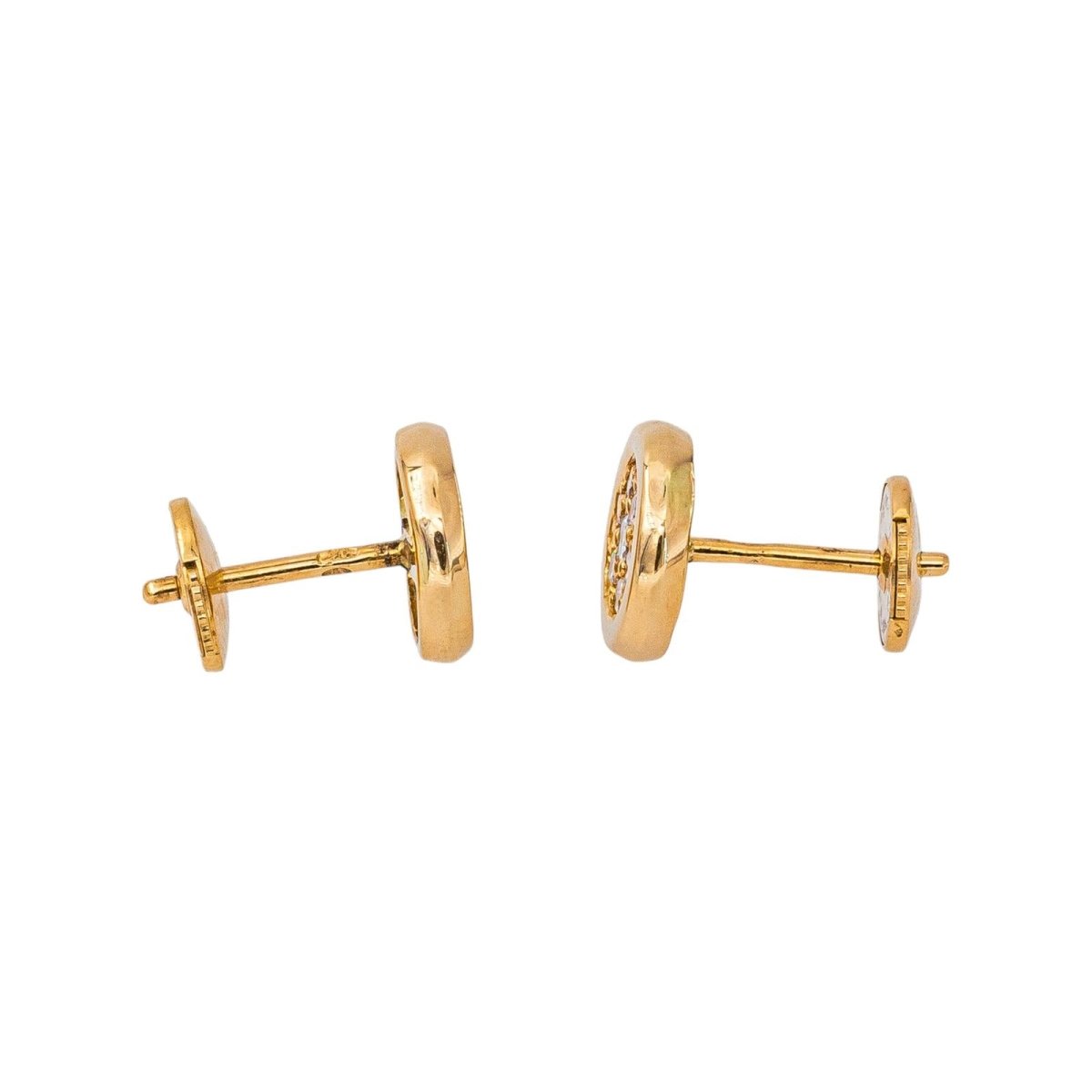 Boucles d'oreilles Puces Or jaune Diamant - Castafiore