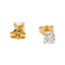Boucles d'oreilles Puces Or jaune Diamant - Castafiore