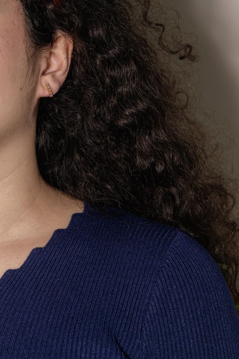 Boucles d'oreilles Puces Or jaune Diamant - Castafiore