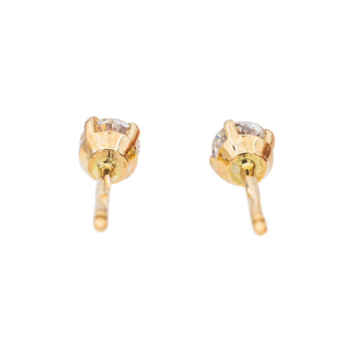 Boucles d'oreilles Puces Or jaune Diamant - Castafiore
