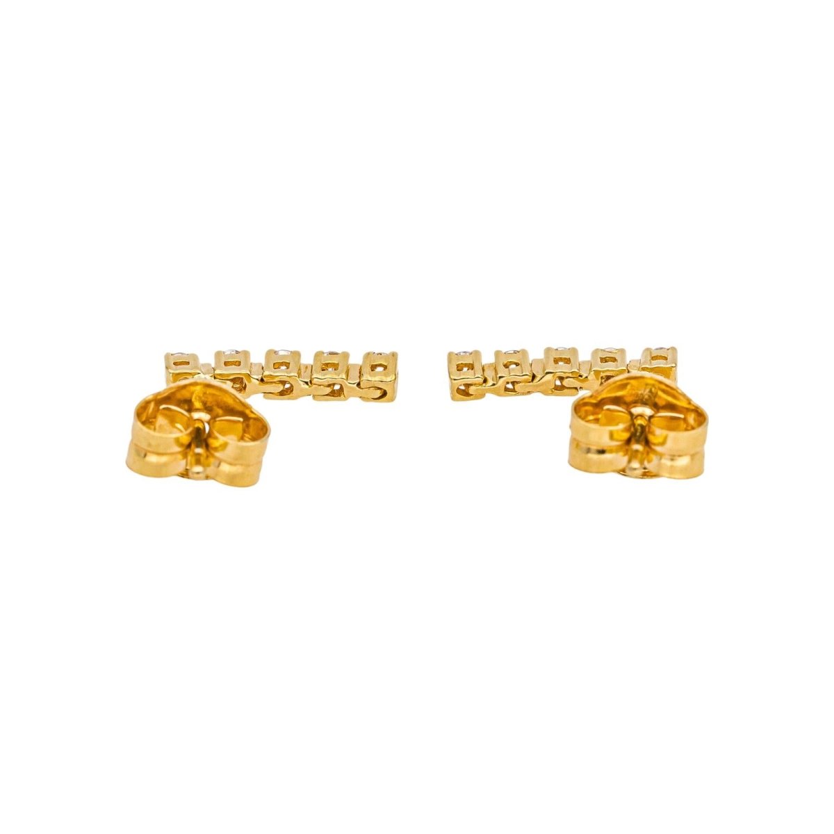 Boucles d'oreilles Puces Or jaune Diamant - Castafiore