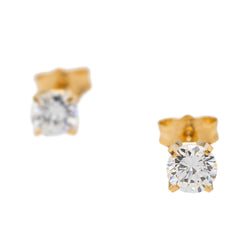 Boucles d'oreilles Puces Or jaune Diamant - Castafiore