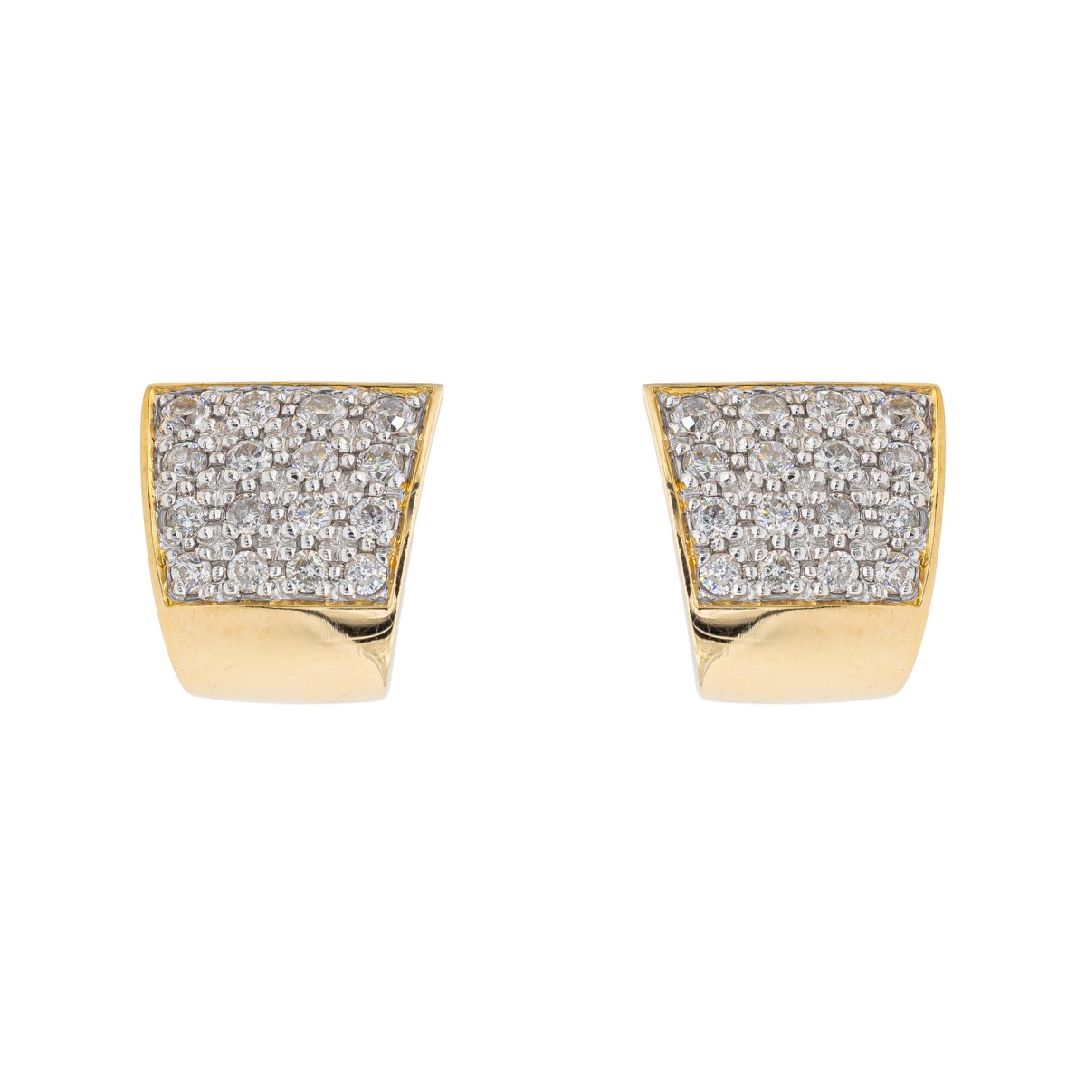 Boucles d'oreilles Puces Or jaune Diamant - Castafiore