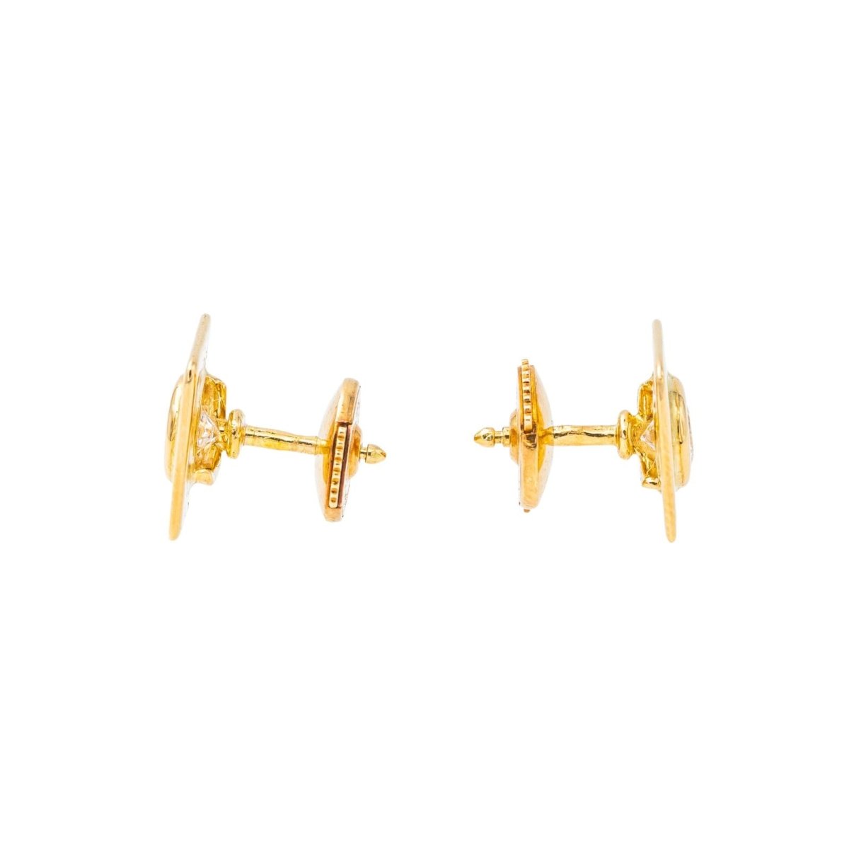 Boucles d'oreilles Puces Or jaune Diamant - Castafiore