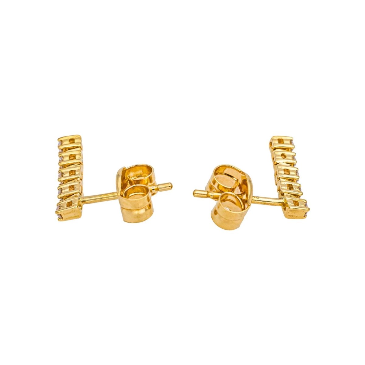 Boucles d'oreilles Puces Or jaune Diamant - Castafiore