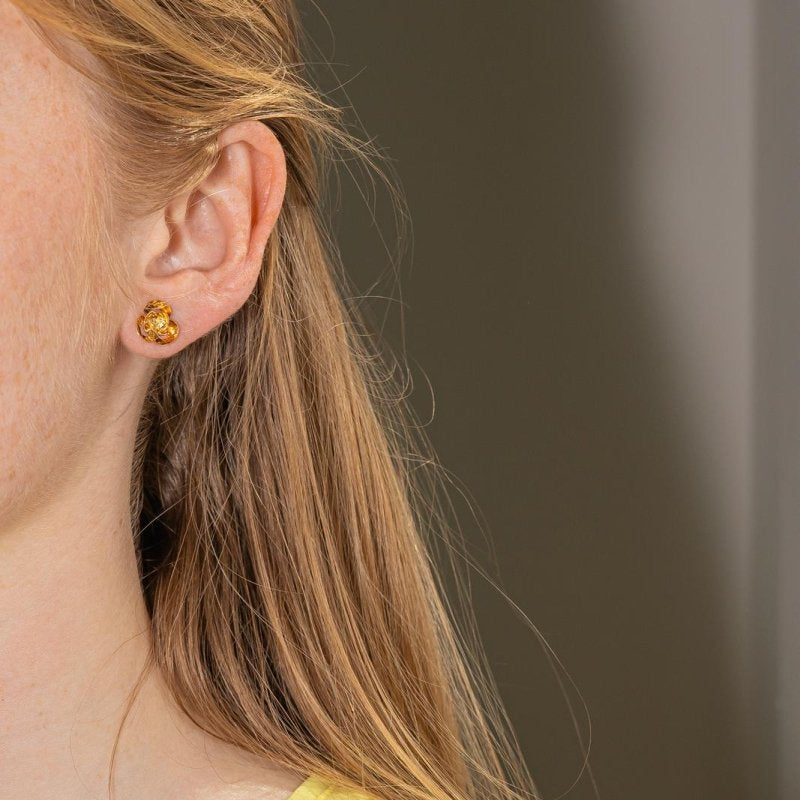 Boucles d'oreilles Puces Or rose - Castafiore