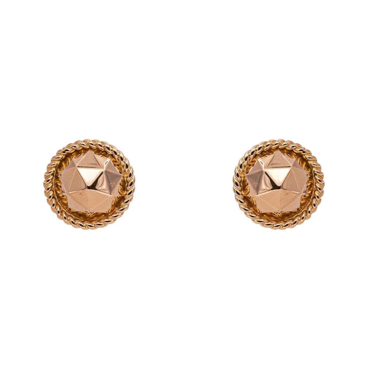 Boucles d'oreilles Puces Or rose - Castafiore