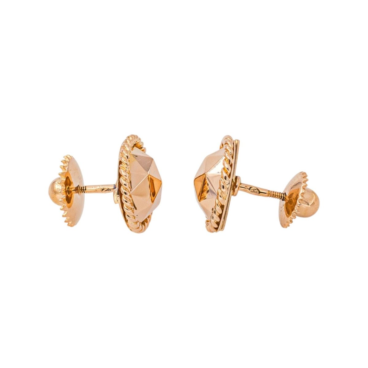 Boucles d'oreilles Puces Or rose - Castafiore