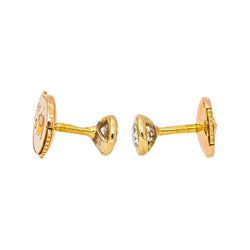 Boucles d'oreilles Puces Or rose Diamant - Castafiore