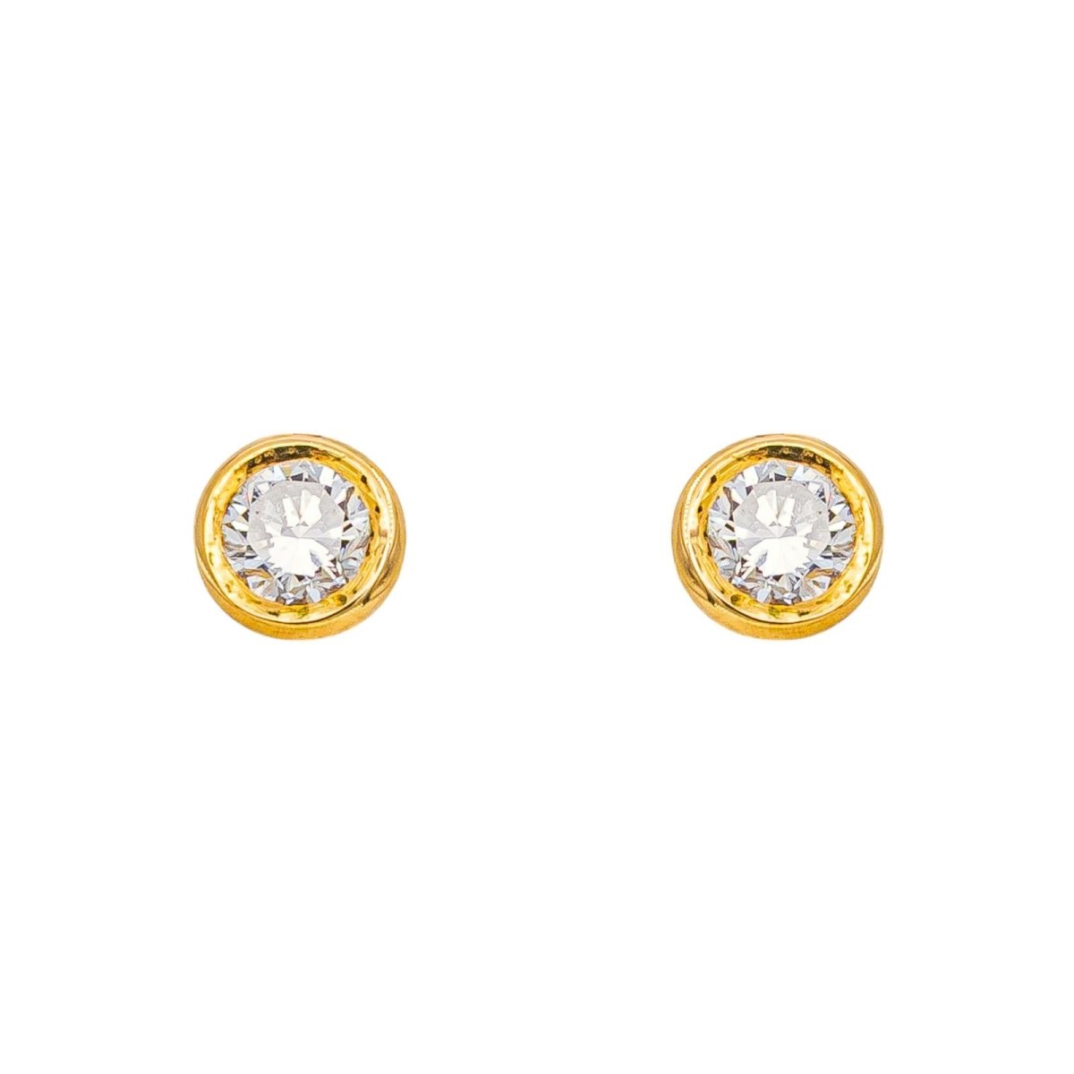 Boucles d'oreilles Puces Or rose Diamant - Castafiore