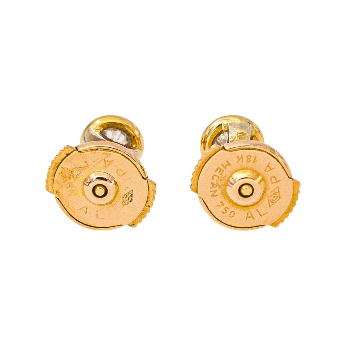 Boucles d'oreilles Puces Or rose Diamant - Castafiore