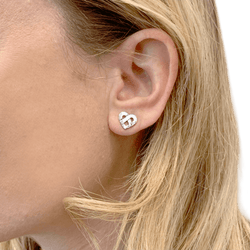 Earrings Poiray, "Coeur Entrelacé", white gold.