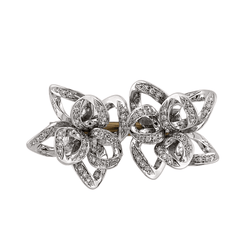 Boucles d'oreilles Puces POMELLATO en or blanc et diamants - Castafiore