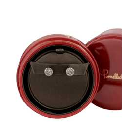 Boucles d'oreilles Puces POMELLATO en or rose et diamants - Castafiore