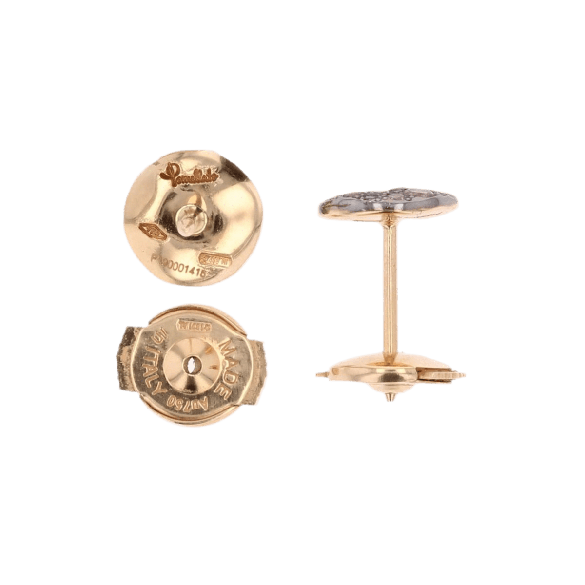 Boucles d'oreilles Puces POMELLATO en or rose et diamants - Castafiore