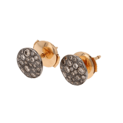 Boucles d'oreilles Puces POMELLATO en or rose et diamants - Castafiore