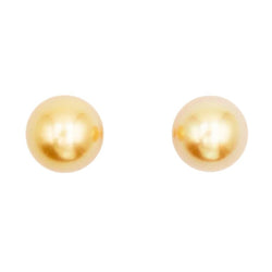 Boucles d'oreilles Puces TASAKI en or jaune et perles - Castafiore