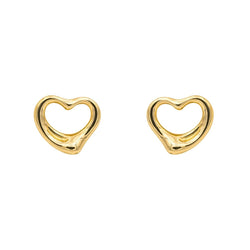 Boucles d'oreilles Puces TIFFANY & CO. "Open Heart" en or jaune - Castafiore