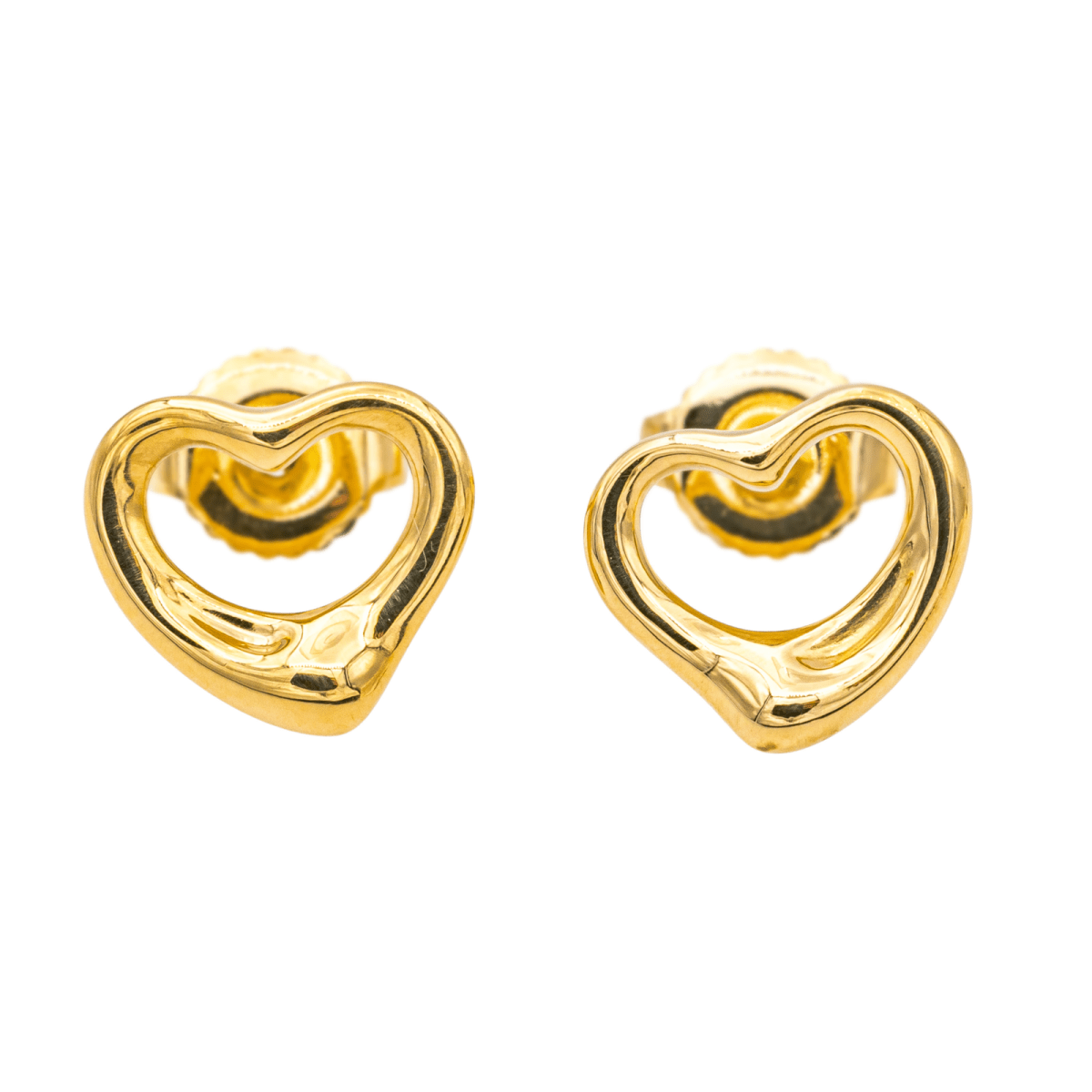 Boucles d'oreilles Puces TIFFANY & CO. "Open Heart" en or jaune - Castafiore