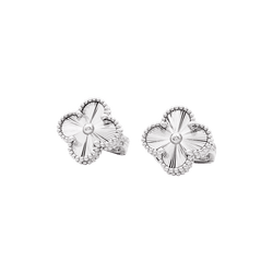 Earrings Van Cleef & Arpels, "Vintage Alhambra", white gold.