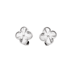 Earrings Van Cleef & Arpels, "Vintage Alhambra", white gold.