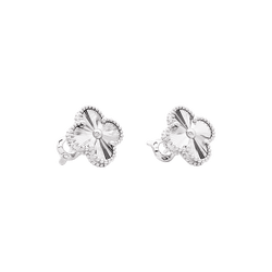 Earrings Van Cleef & Arpels, "Vintage Alhambra", white gold.