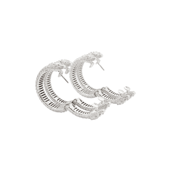 Boucles d'oreilles Repossi "Ophydienne", or blanc, diamants. - Castafiore