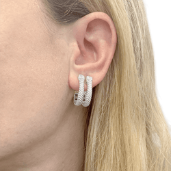 Boucles d'oreilles Repossi "Ophydienne", or blanc, diamants. - Castafiore