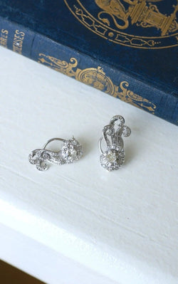Boucles d'Oreilles Retro Diamants 1.55 Cts - Castafiore