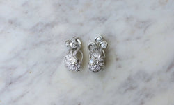 Boucles d'Oreilles Retro Diamants 1.55 Cts - Castafiore