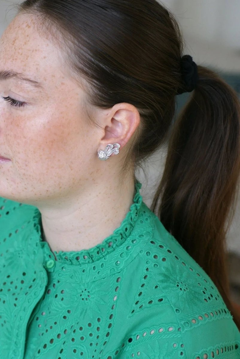 Boucles d'Oreilles Retro Diamants 1.55 Cts - Castafiore