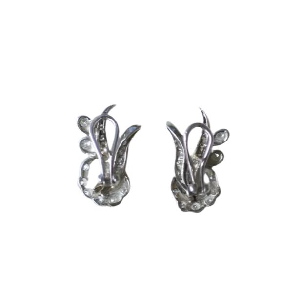 Boucles d'oreilles Retro Diamants or blanc - Castafiore