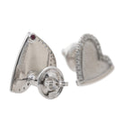 Boucles d'oreilles ROBERTO COIN "Coeur" en Or blanc et Diamant - Castafiore