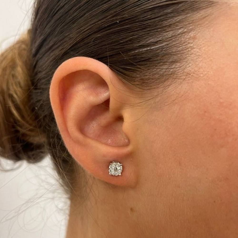 Boucles d'oreilles Rosette en or et diamants - Castafiore