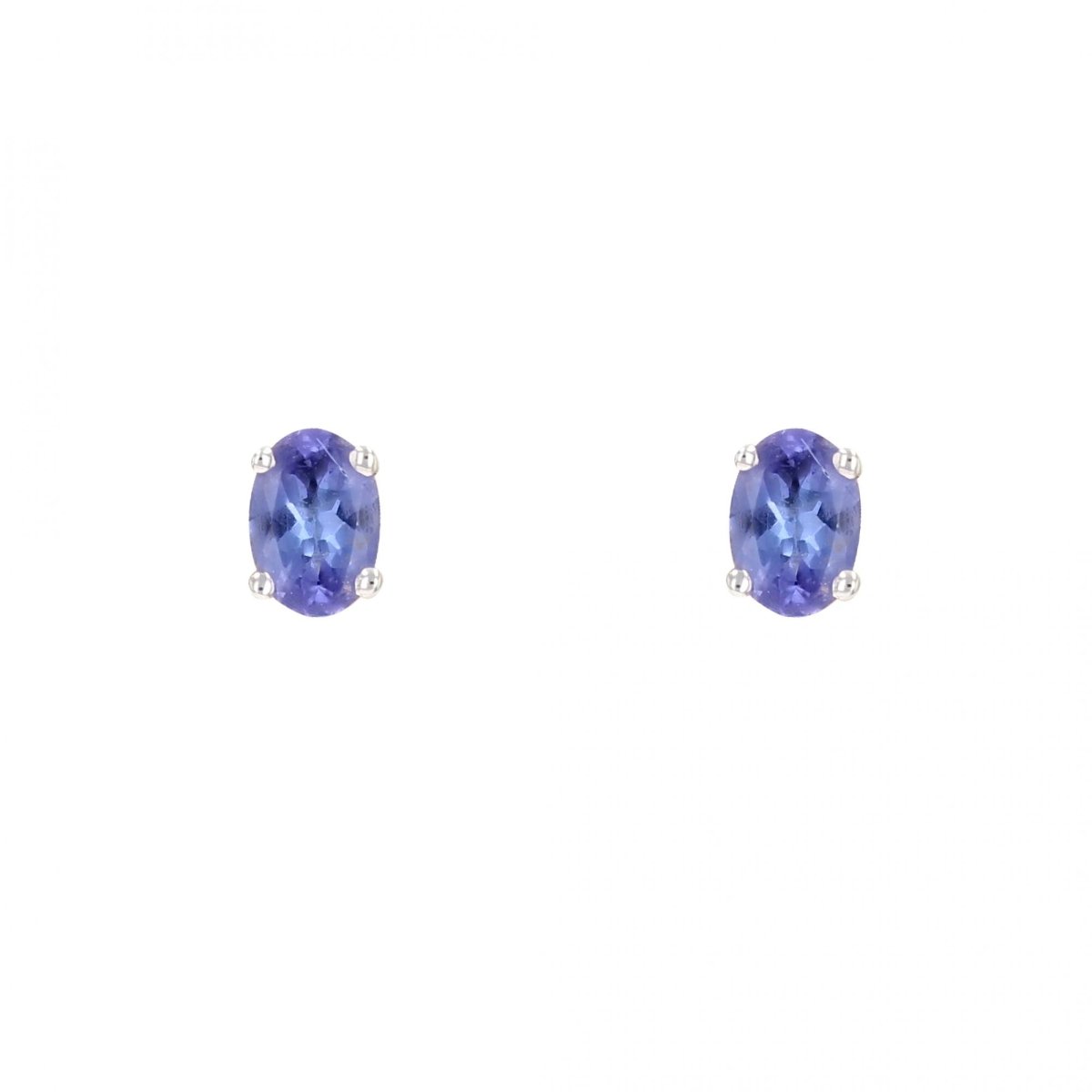 Boucles d'oreilles Tanzanites en or blanc - Castafiore